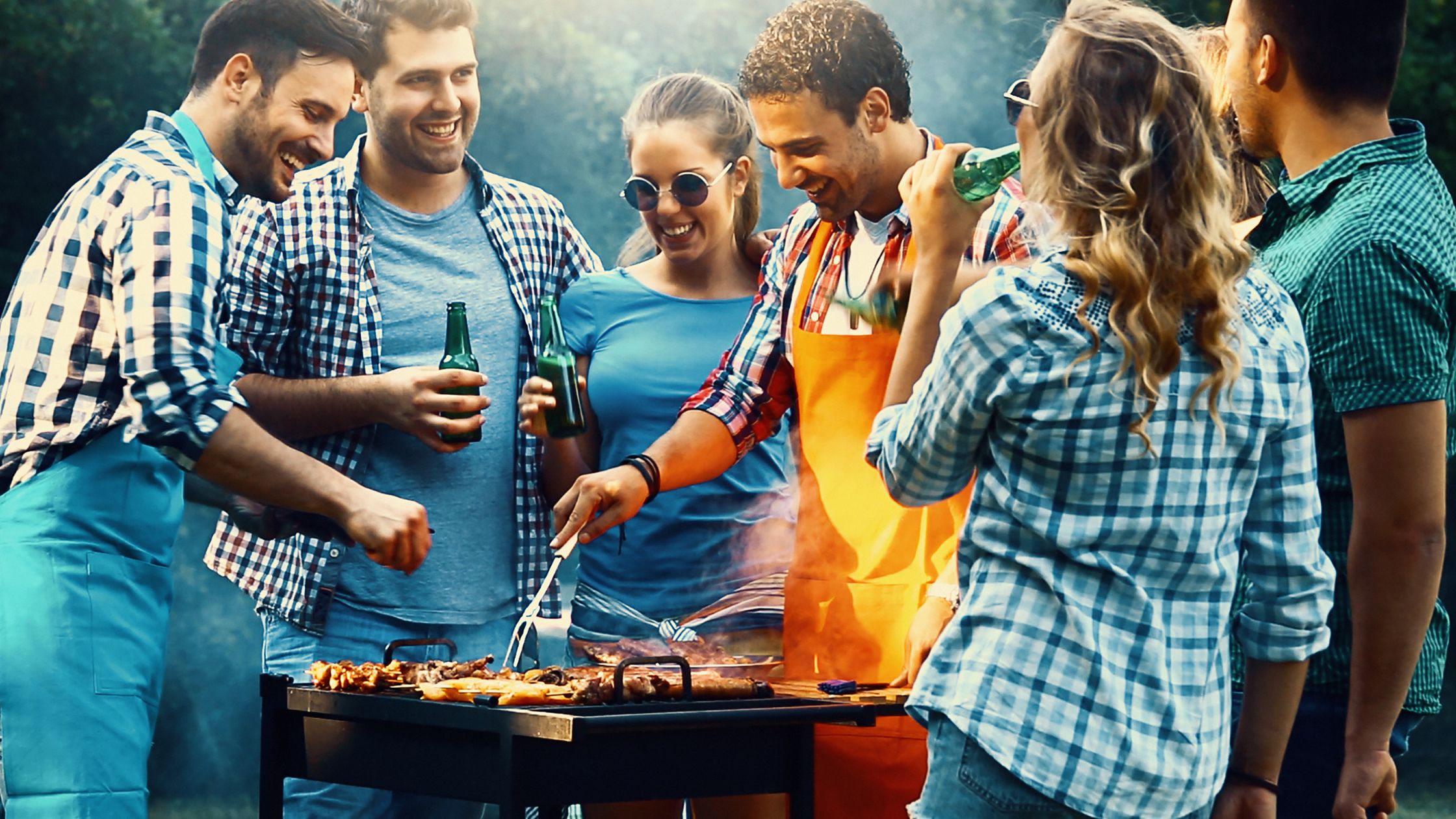 Some Haitians Cooking Outdoors