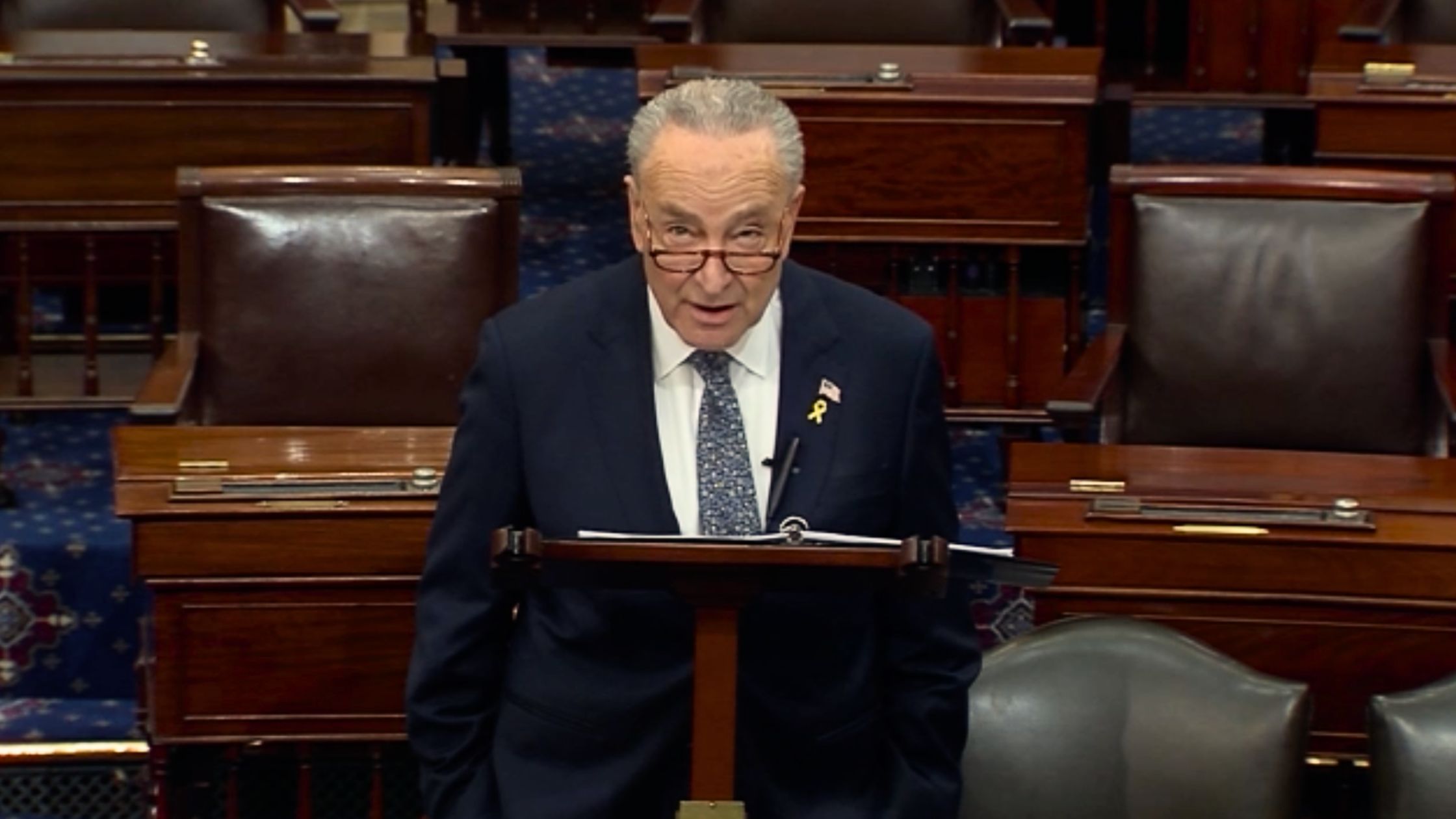 A strange-looking man who claims to be Chuck Schumer